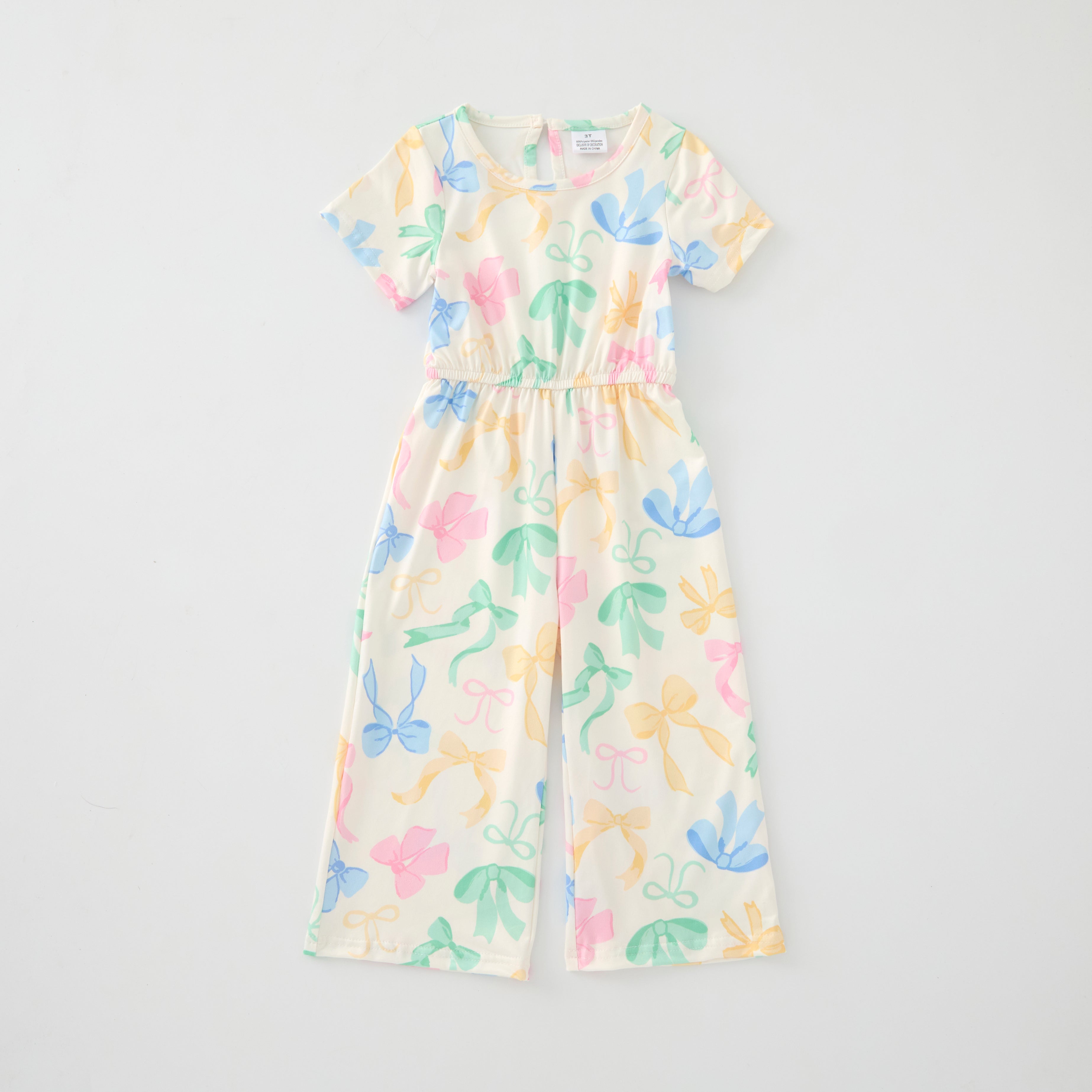 (Pre Order)Girls Valentine's Day Print Jumpsuit