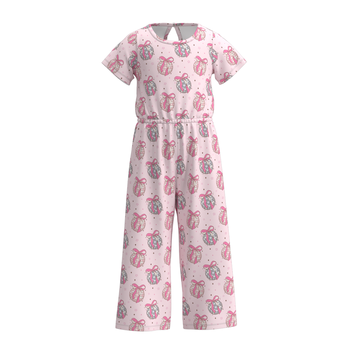 (Pre Order)Girls Valentine's Day Print Jumpsuit
