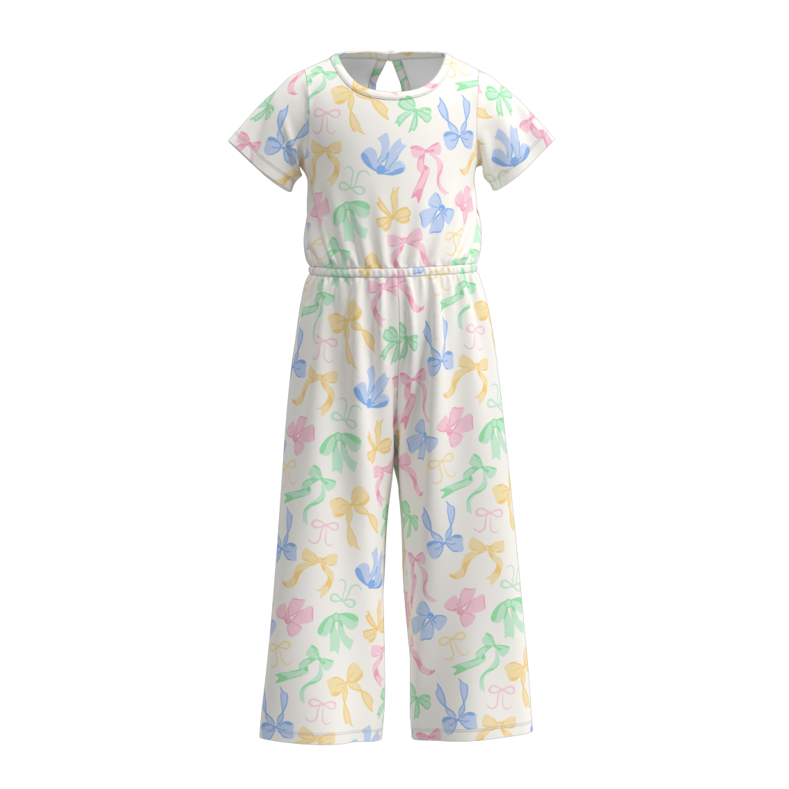 (Pre Order)Girls Valentine's Day Print Jumpsuit