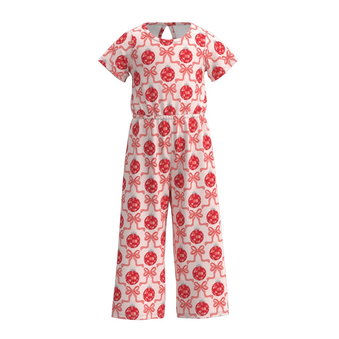 (Pre Order)Girls Valentine's Day Print Jumpsuit