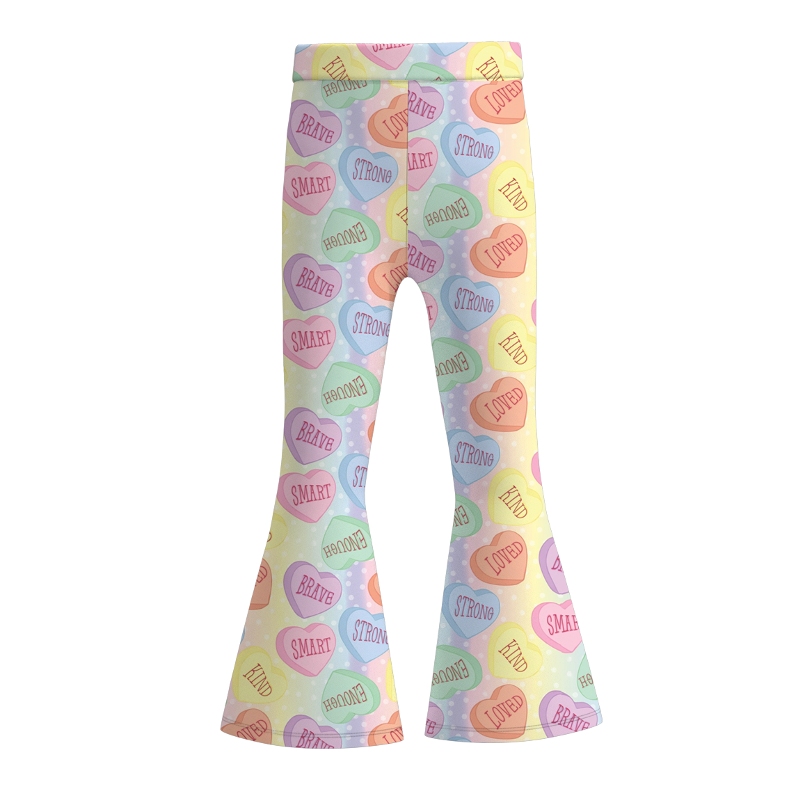 (Pre Order)Girls Valentine's Day Print Bell Pants