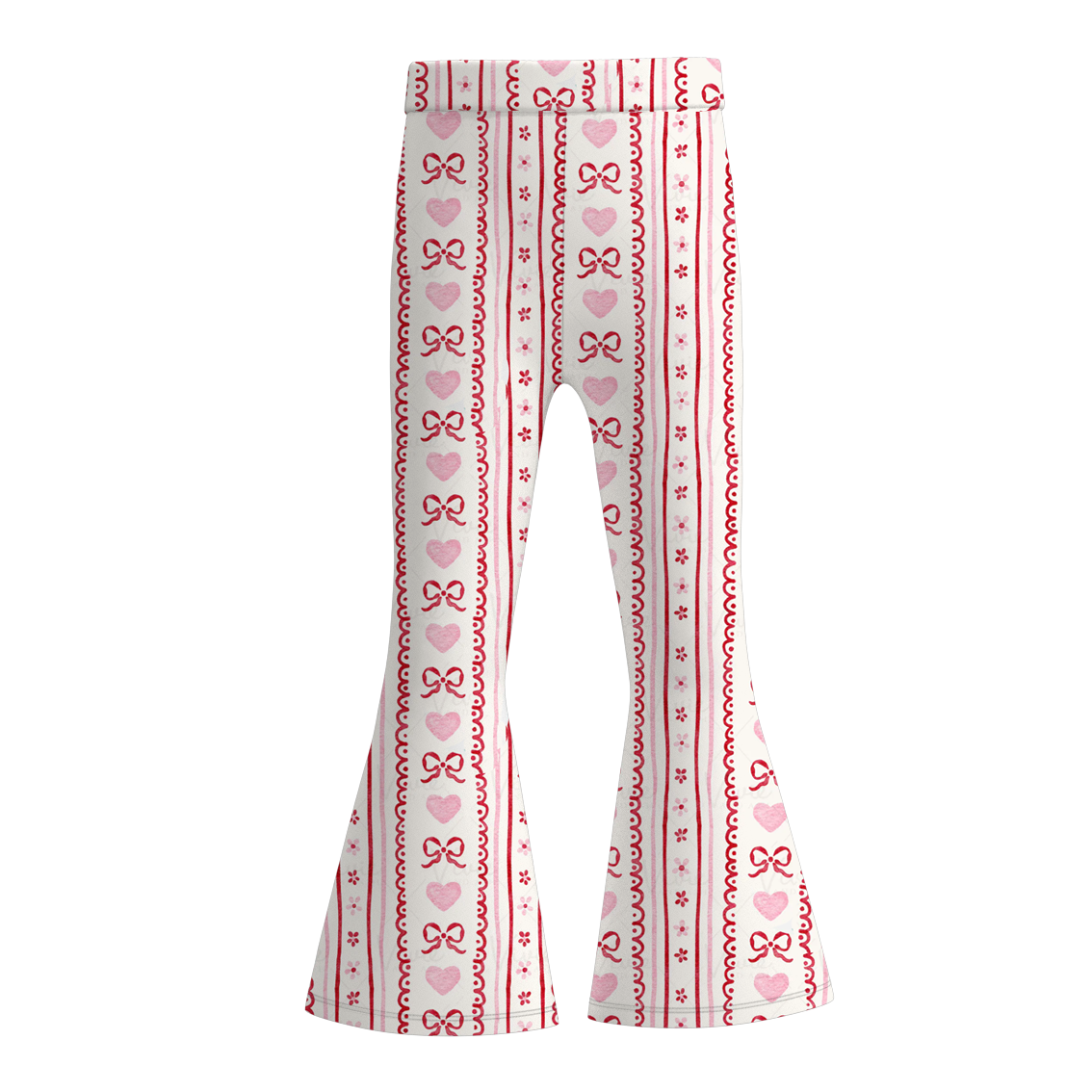 (Pre Order)Girls Valentine's Day Print Bell Pants