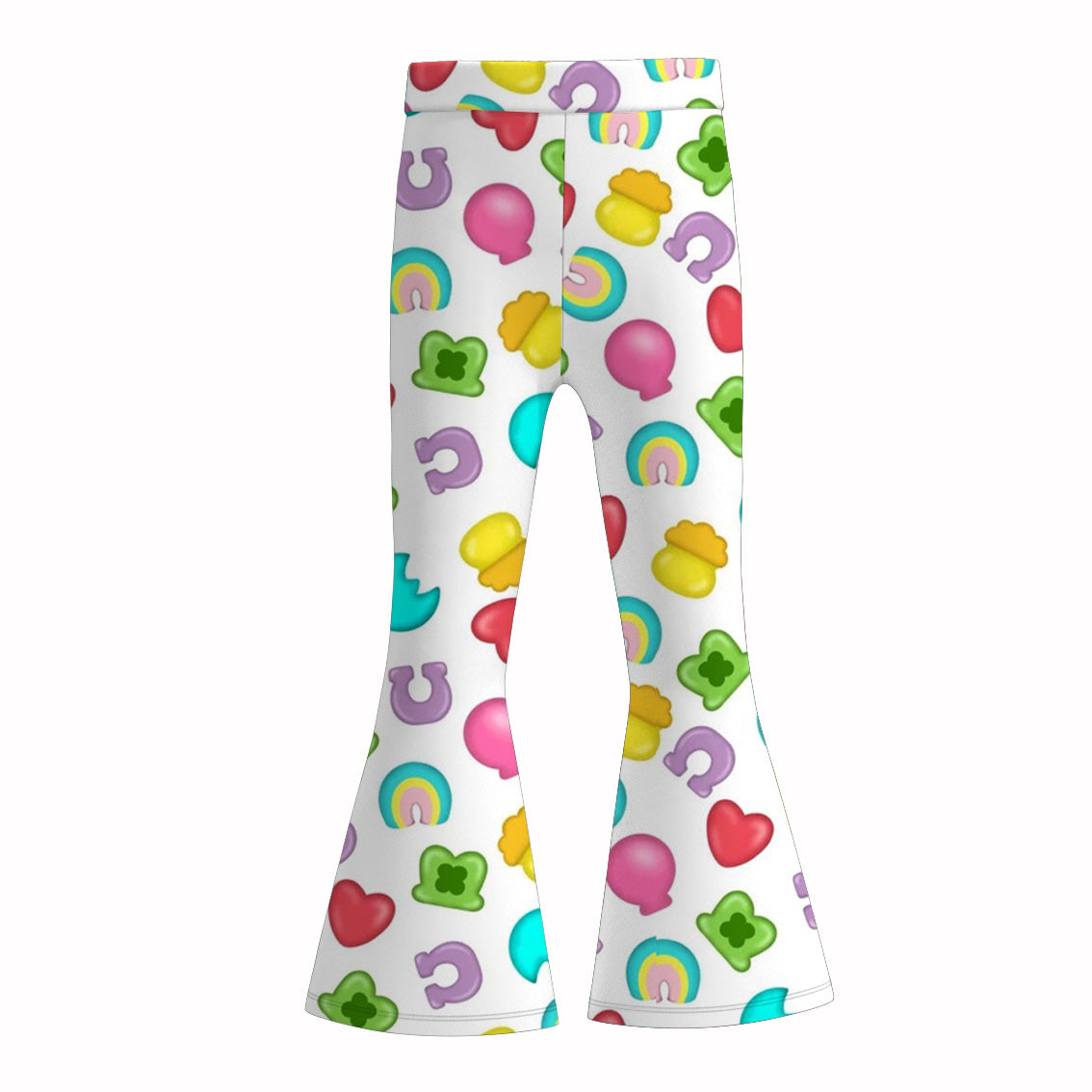 (Pre Order)Girls St.Patrick's Day Shamrock Print Bell Pants