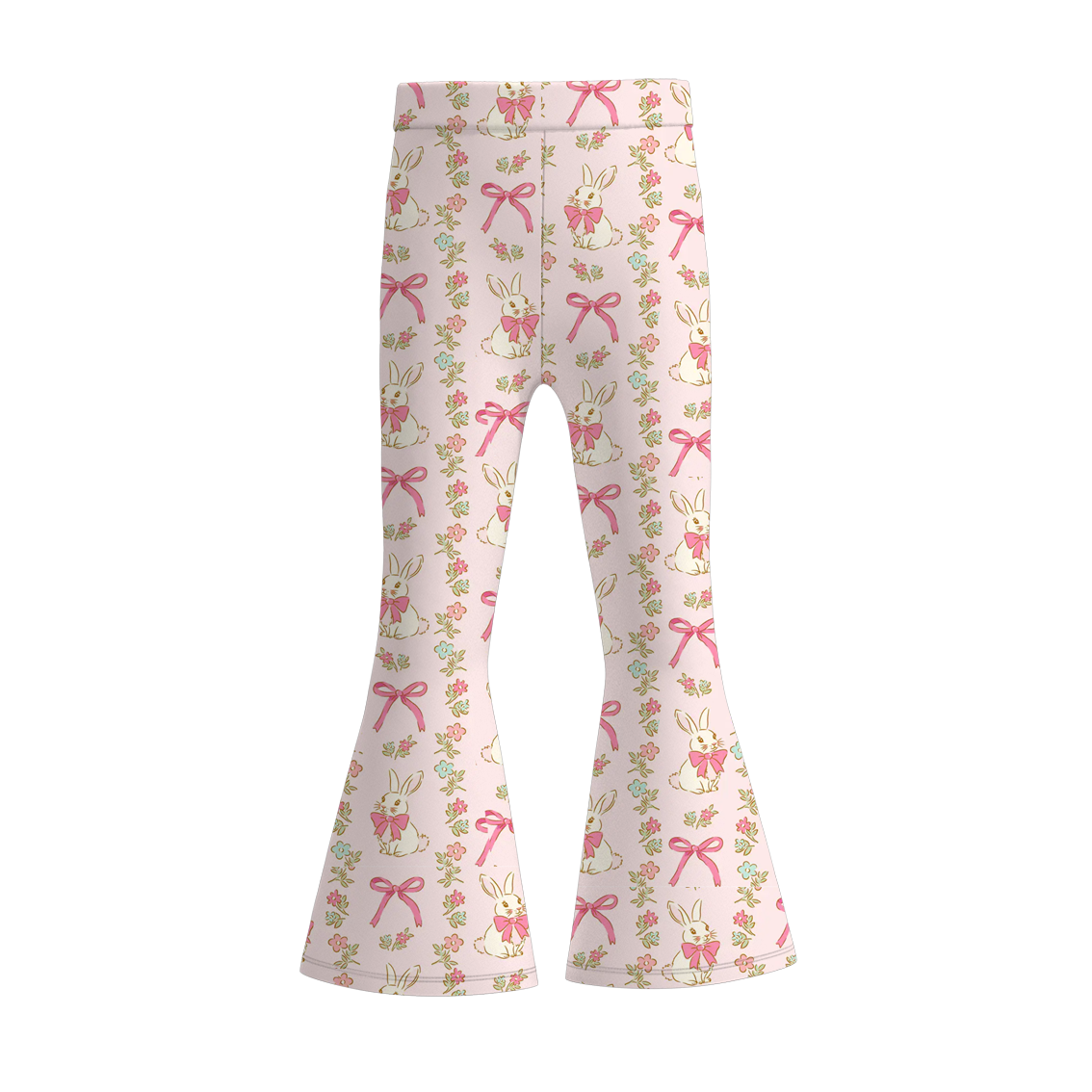 (Pre Order)Girls Easter Bunny Print Bell Pants