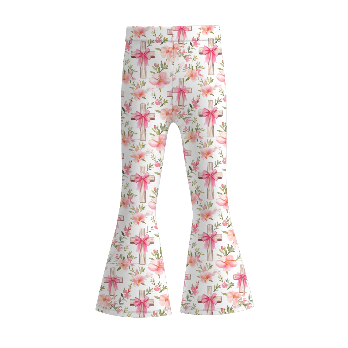 (Pre Order)Girls Easter Bunny Print Bell Pants