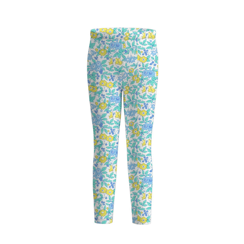 (Pre Order)Girls Spring and Summer Floral Print Pants