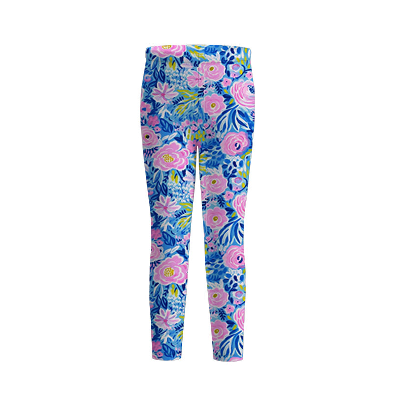 (Pre Order)Girls Spring and Summer Floral Print Pants
