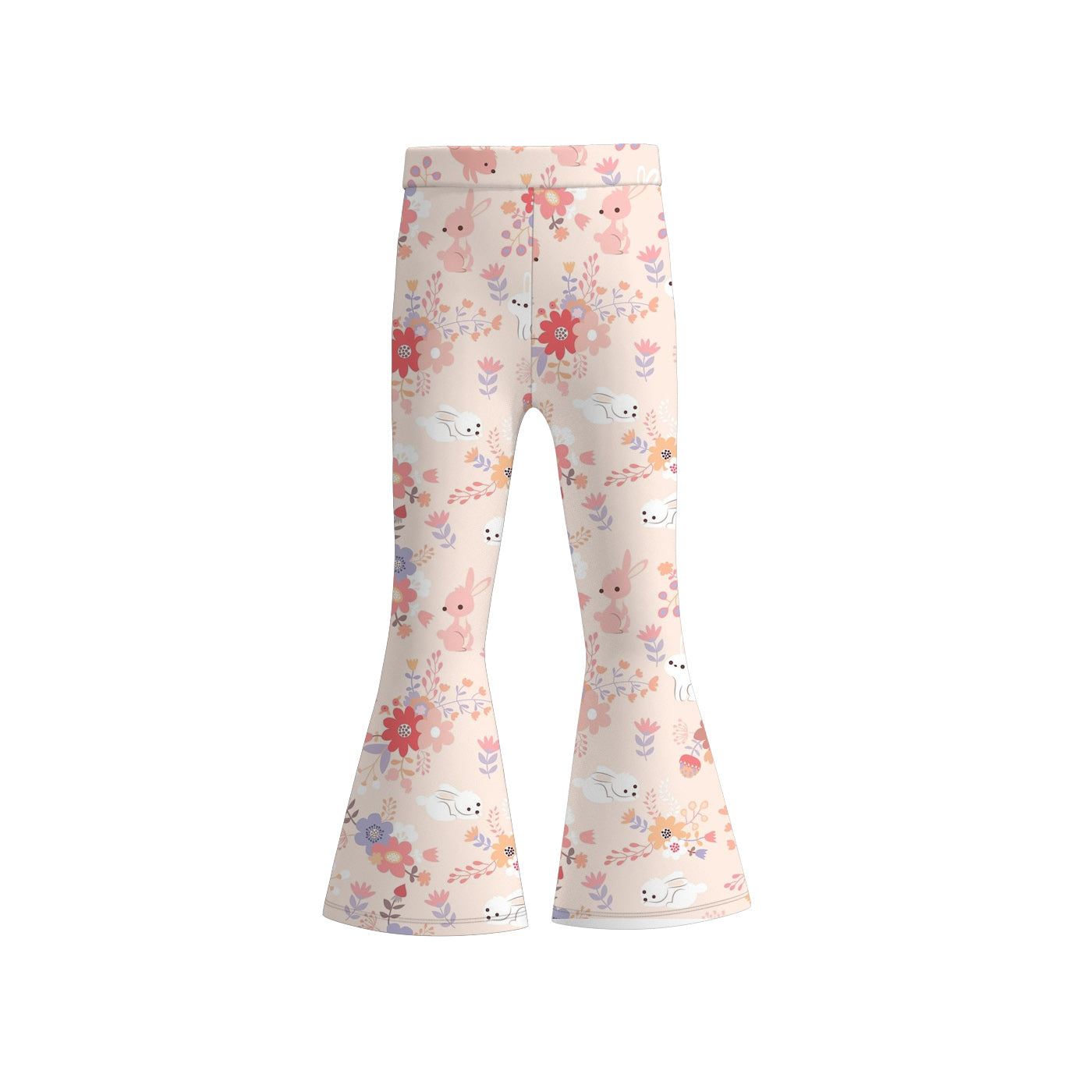 (Pre Order)Girls Easter Bunny Print Bell Pants