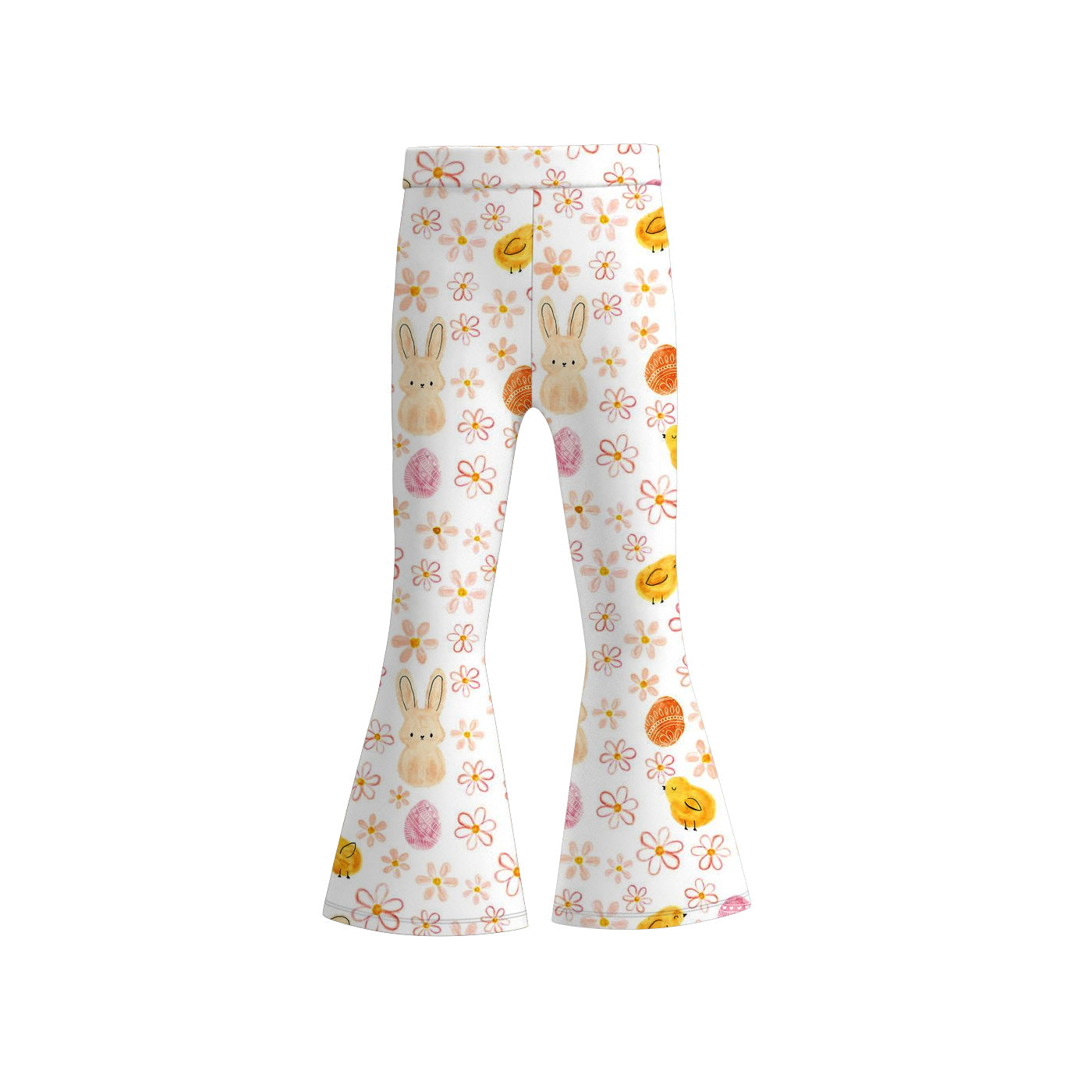 (Pre Order)Girls Easter Bunny Print Bell Pants