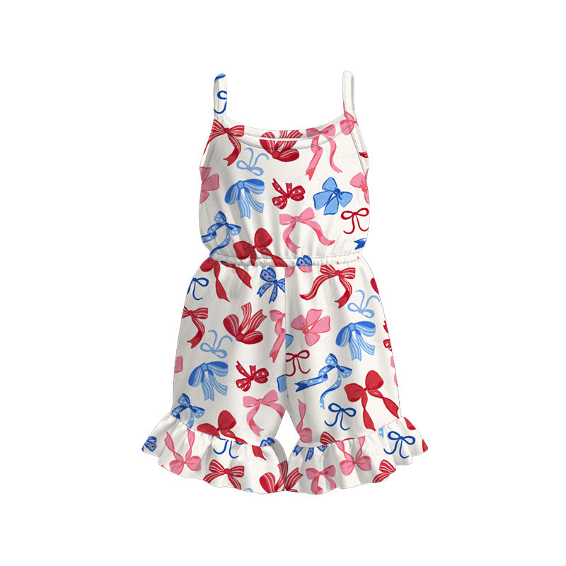 (Pre Order)Sibling Patriotic Print Dress,Romper and Set