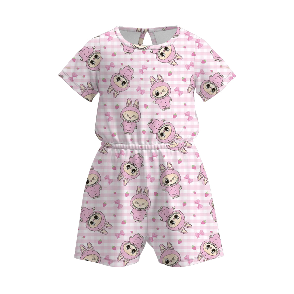 (Pre Order)Girls Spring and Summer Cartoon Print Dress,Jumpsuit,Set&Top