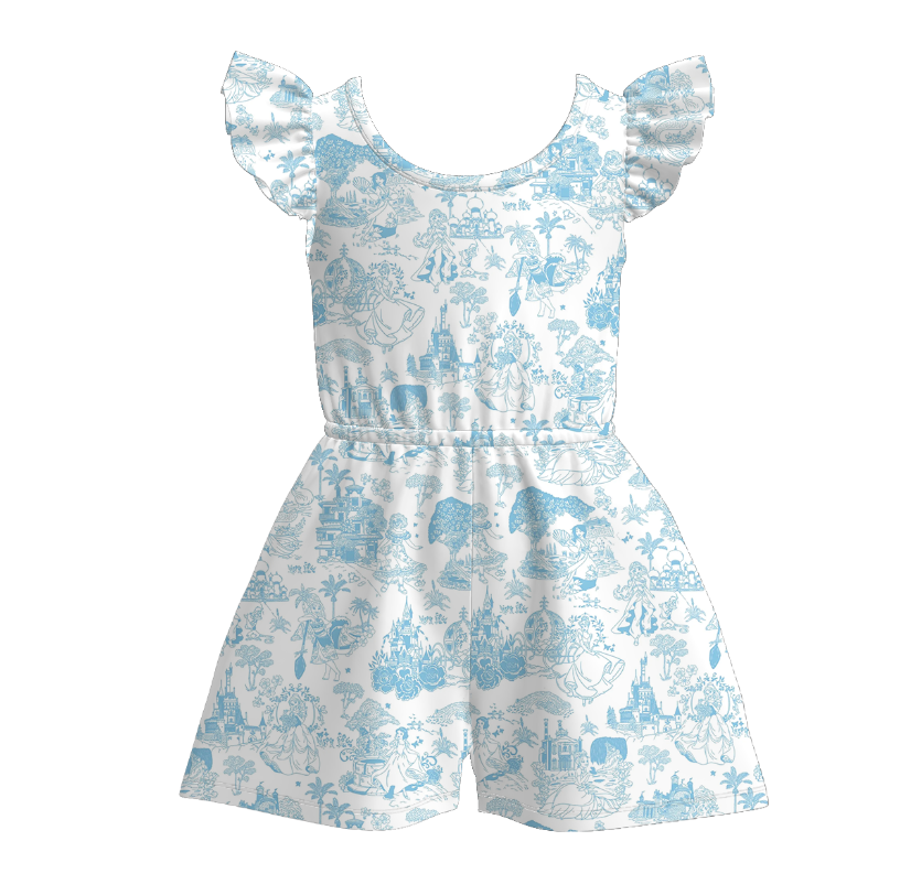(Pre Order)Sisters Spring and Summer Princess Print Dress,Jumpsuit&Set
