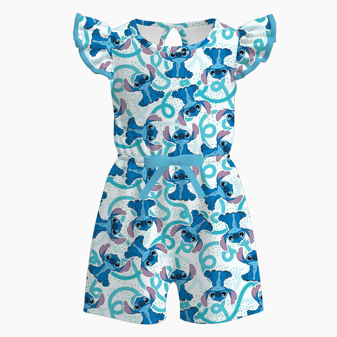 (Pre Order)Girls Spring and Summer Cartoon Print Jumpsuit