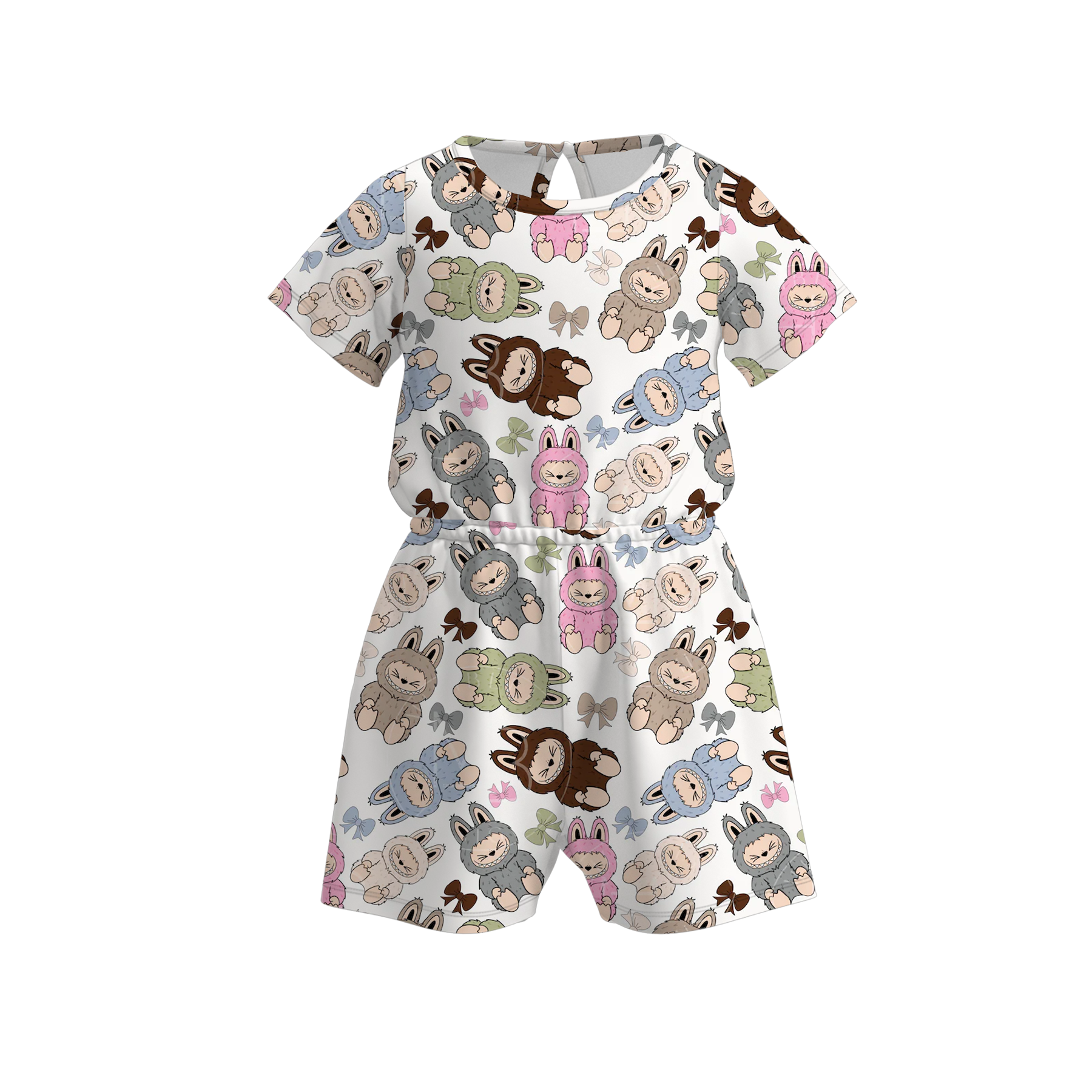 (Pre Order)Girls Spring and Summer Cartoon Print Dress,Set,Jumpsuit&Top