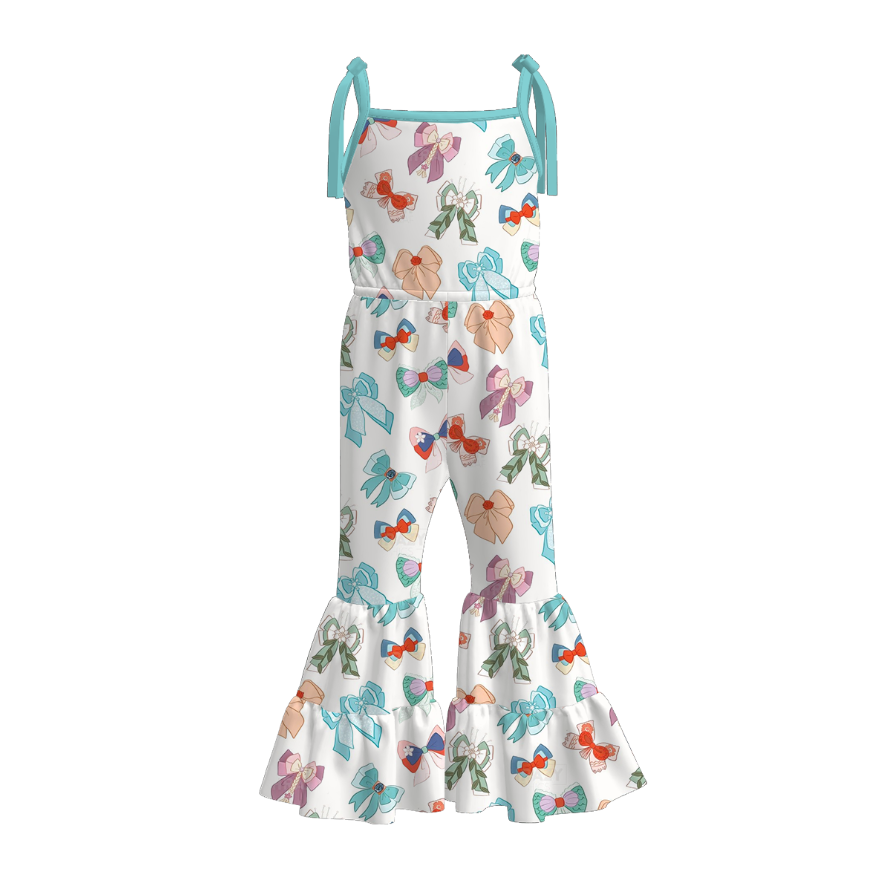 (Pre Order)Girls Spring and Summer Cartoon Print Jumpsuit