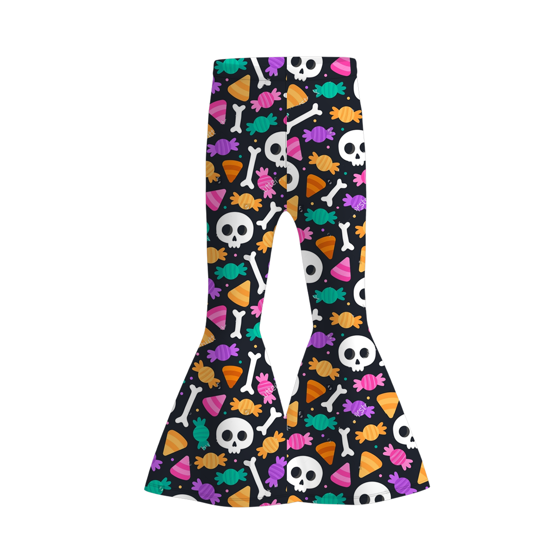 (Pre Order)Girls Halloween Sugar Skull Print Dress,Set&Pants