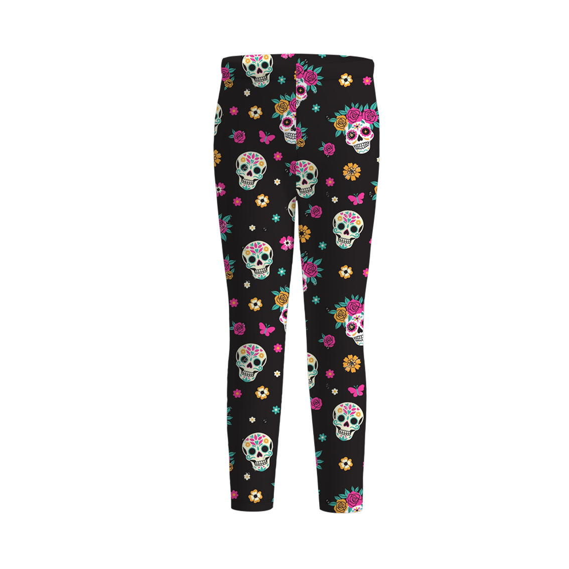 (Pre Order)Girls Halloween Sugar Skull Print Dress,Set&Pants
