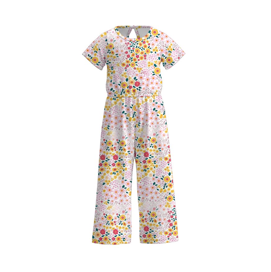 (Pre Order)Mommy and Me Spring&Summer Floral Print Dress,Jumpsuit
