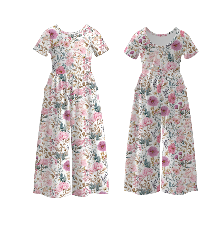 (Pre Order)Mommy&Me Spring and Summer Floral Print Jumpsuit