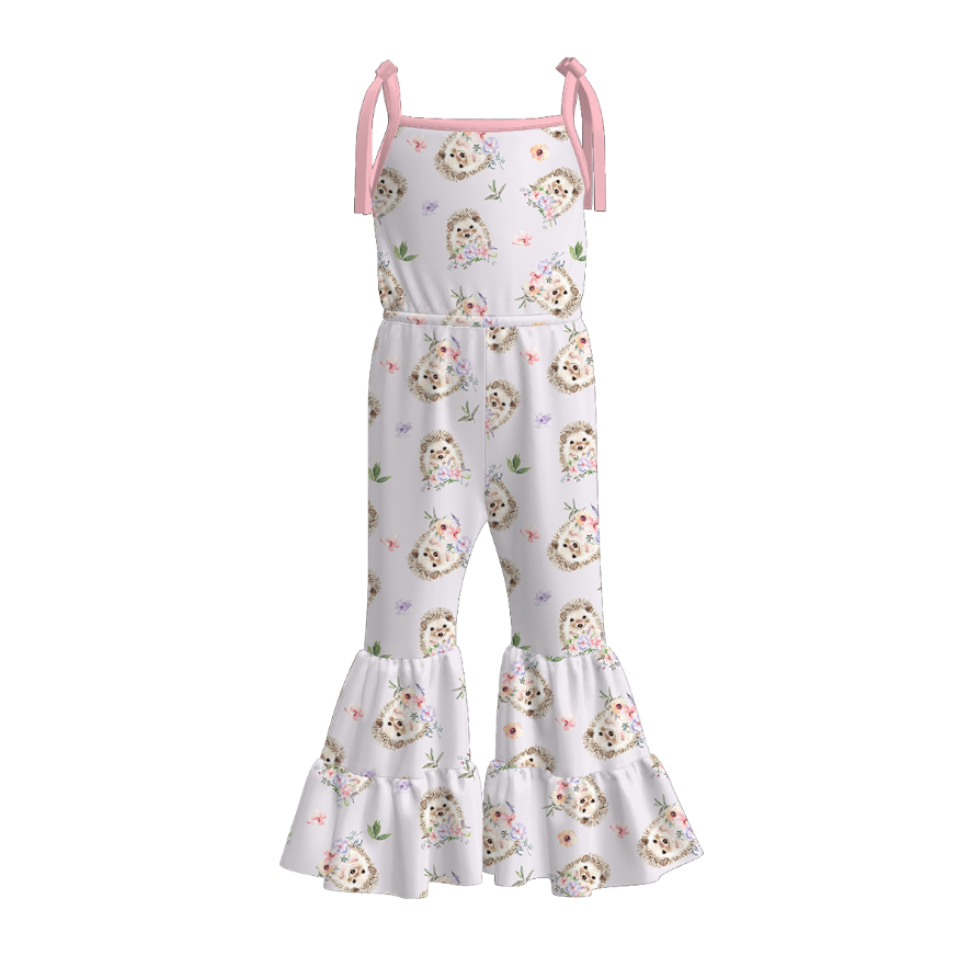 (Pre Order)Girls Spring and Summer Print Jumpsuit