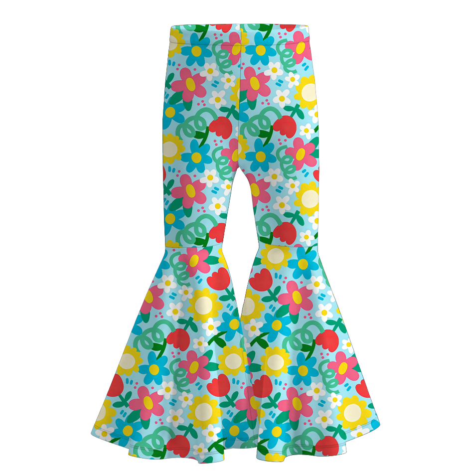 (Pre Order+Prepack Zone)Girls Spring&Summer Print Bell Pants