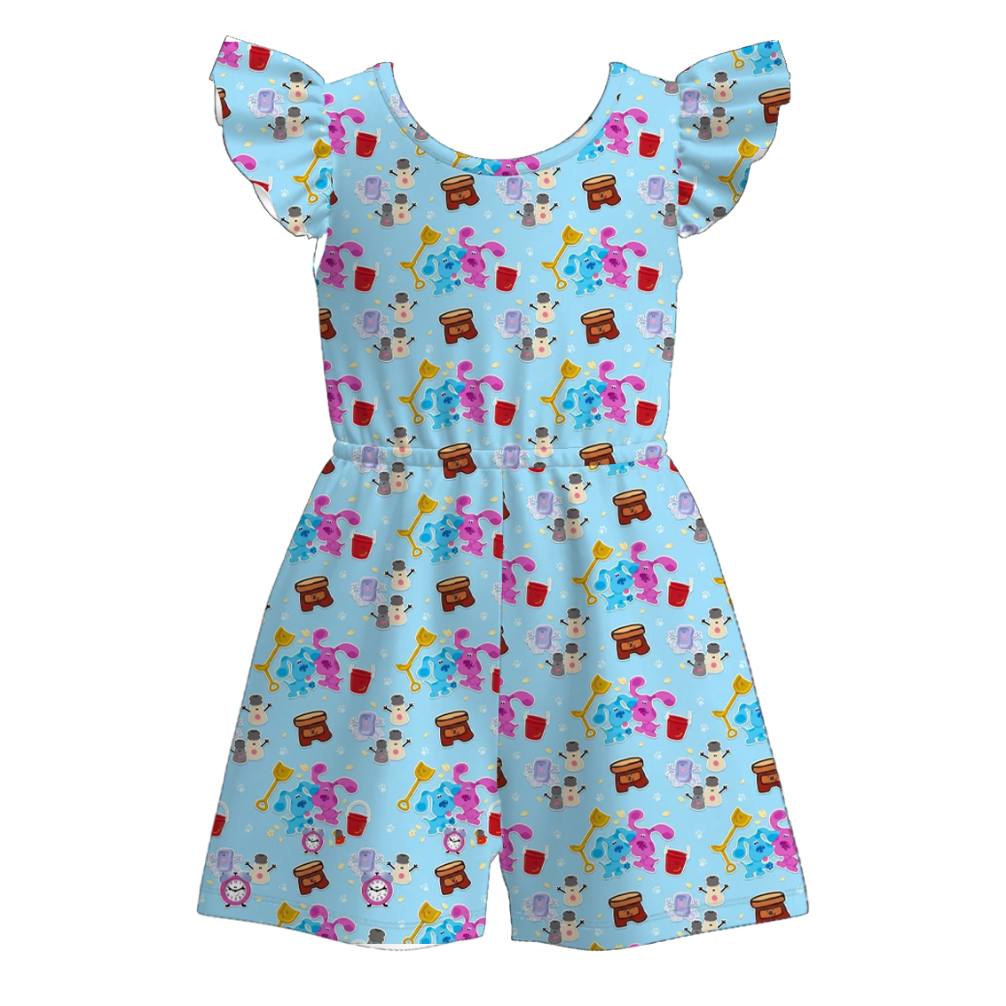 (Pre Order+Prepack Zone)Girls Cartoon Print Shorts Set&Jumpsuit(Mix Size)