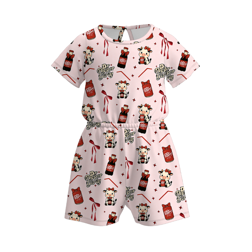 (Pre Order+Prepack Zone)Girls Spring&Summer Print Jumpsuit