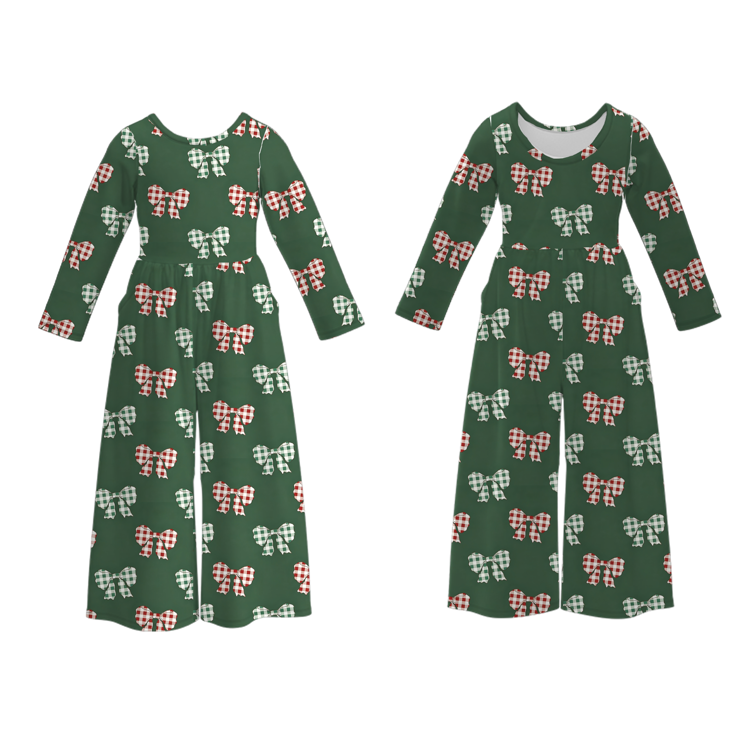 (Pre Order)Sisters Christmas Print Jumpsuit