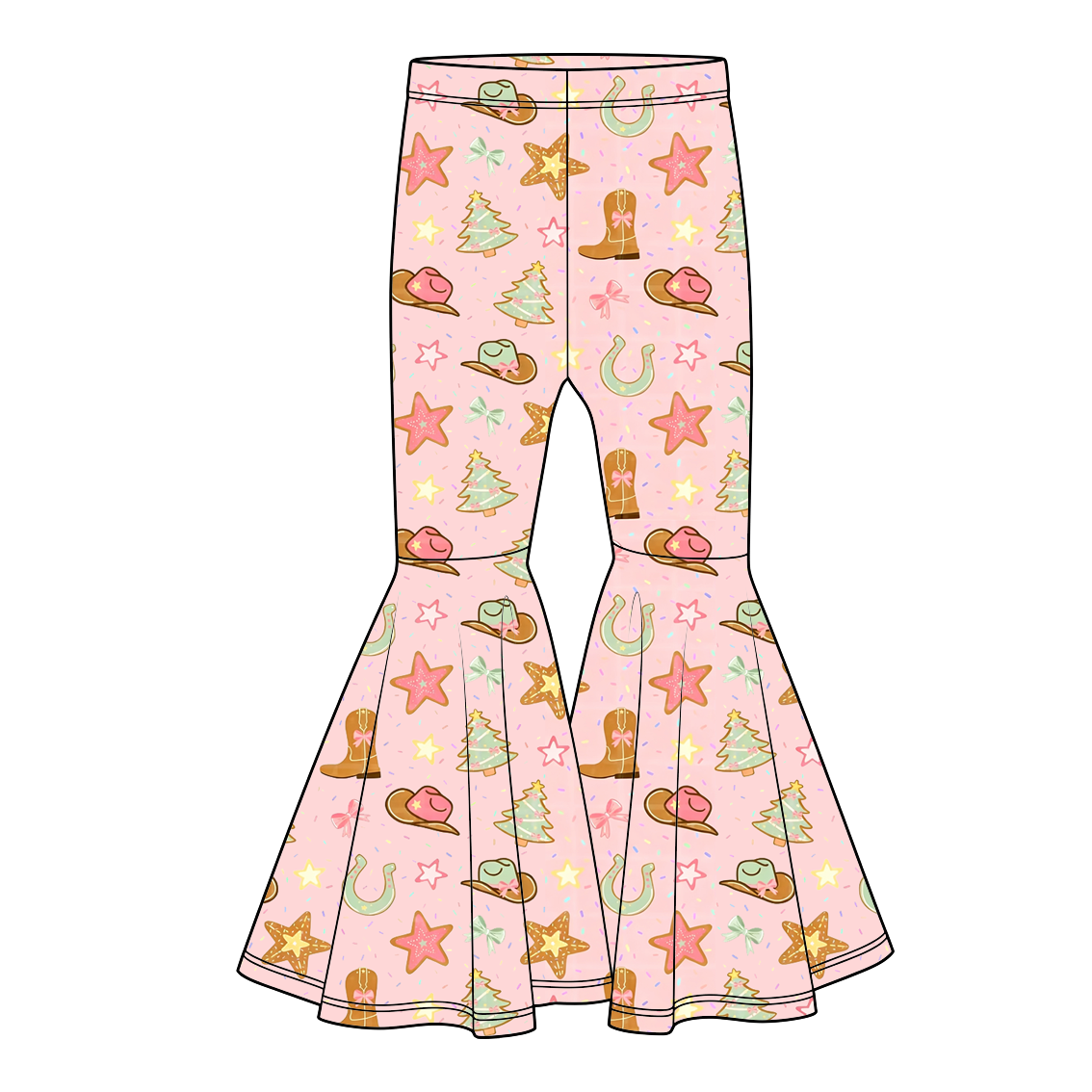 (Pre Order)Girls Christmas Print Pants