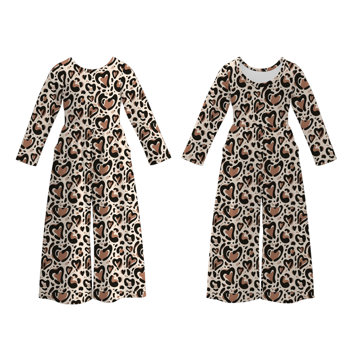 (Weekly Pre-Order)Girls Valentine's Day Print Jumpsuit(Ends 11.8)