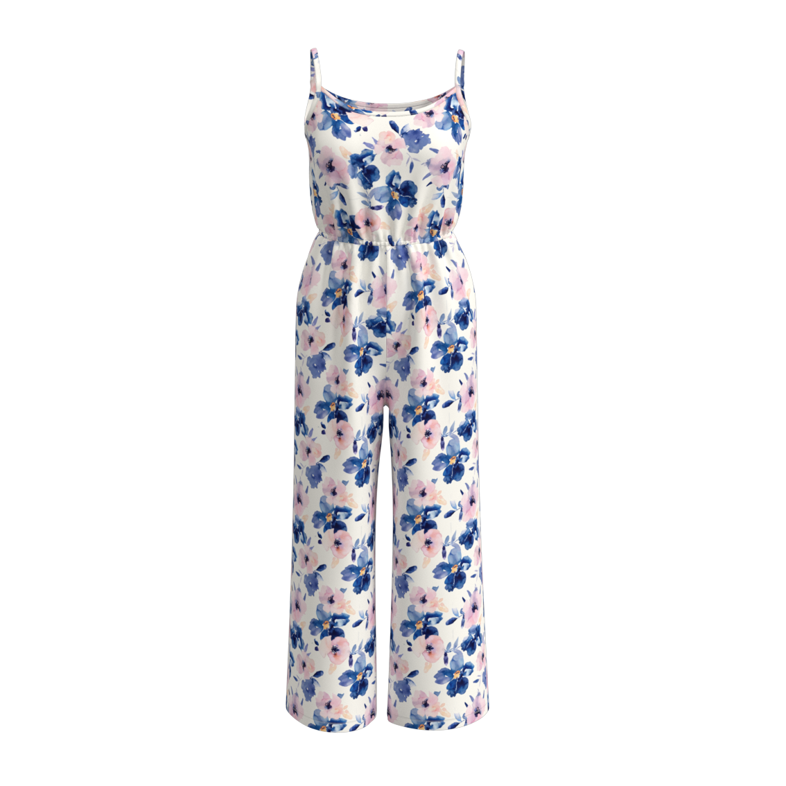 (Pre Order)Mommy and Me Stripes Floral Print Jumpsuit