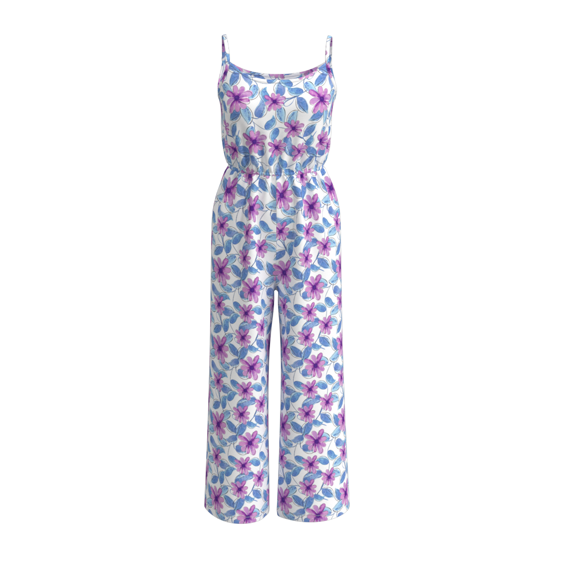 (Pre Order)Mommy and Me Stripes Floral Print Jumpsuit