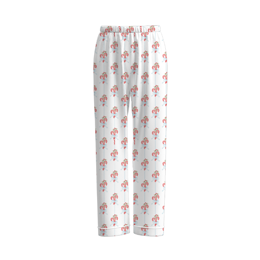 (Pre Order)Mommy Christmas Cartoon Print Pajama Pants