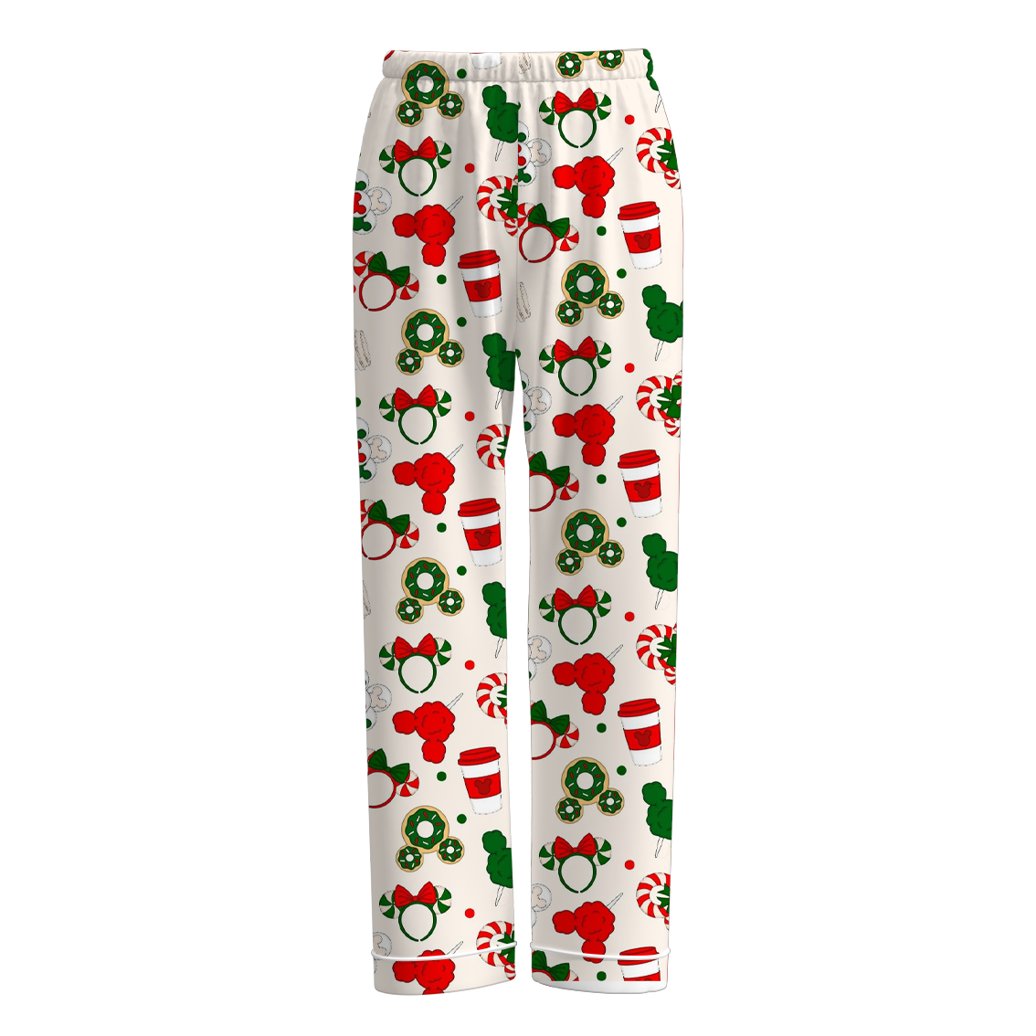 (Pre Order)Adults Christmas Cartoon Print Pajama Pants