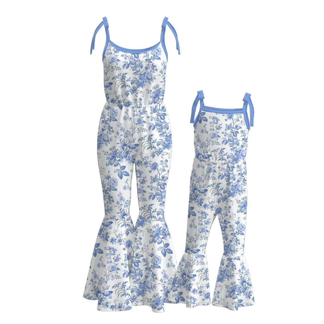 (Pre Order)Mommy and Me Spring&Summer Floral Print Jumpsuit