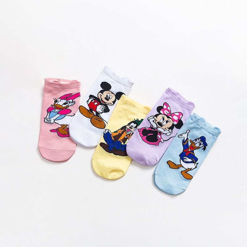 (Pre Order)Adults 5 Pairs Of Cute Cartoon Print Socks