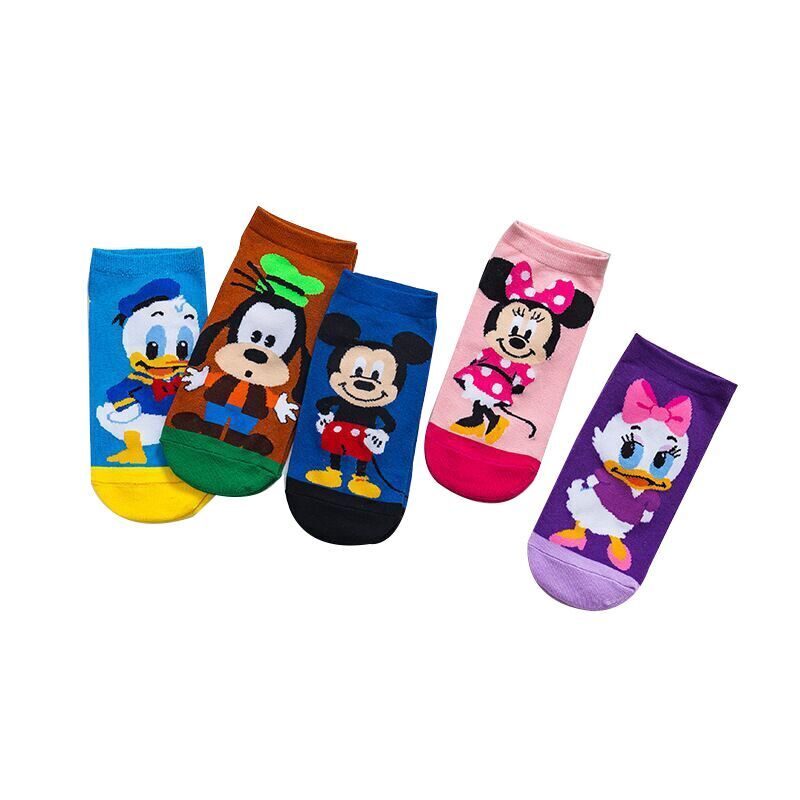 (Pre Order)Adults 5 Pairs Of Cute Cartoon Print Socks