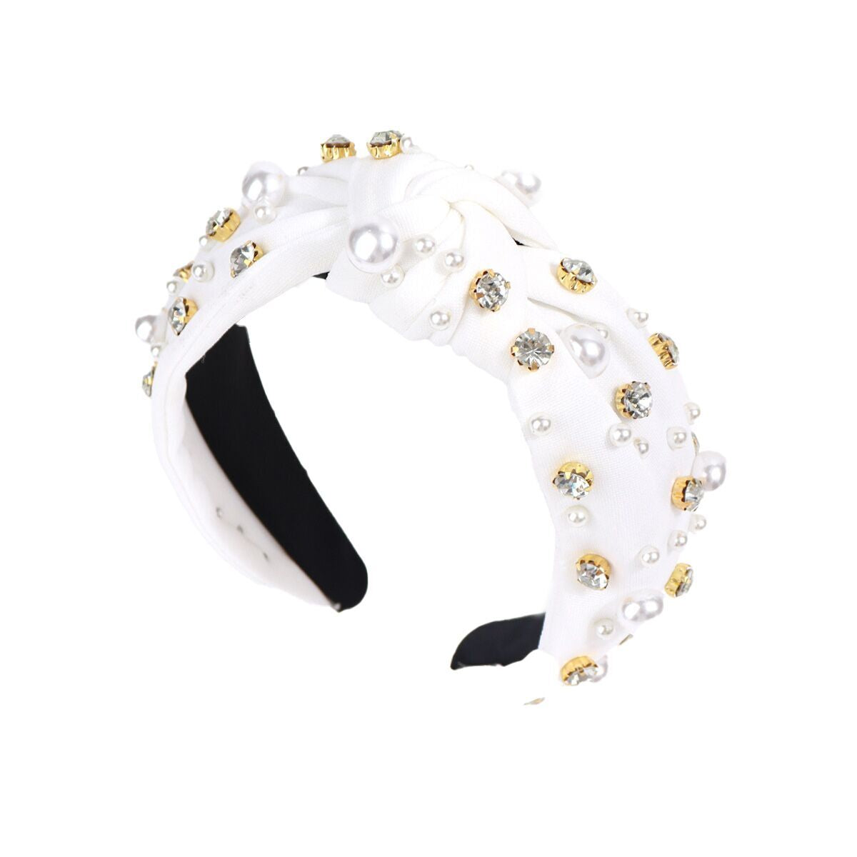 (Pre Order)Stylish Pearl Rhinestone Headband