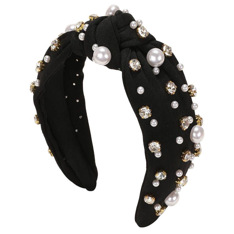 (Pre Order)Stylish Pearl Rhinestone Headband