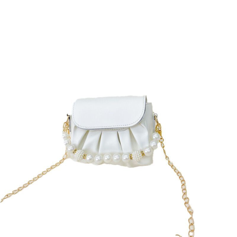 (Pre Order)Girls Pearl Chain Crossbody Bag