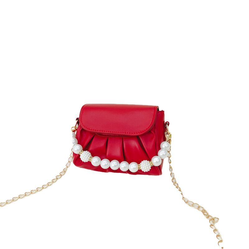 (Pre Order)Girls Pearl Chain Crossbody Bag