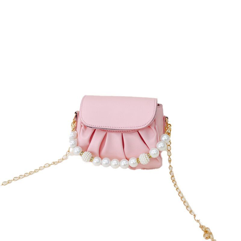 (Pre Order)Girls Pearl Chain Crossbody Bag