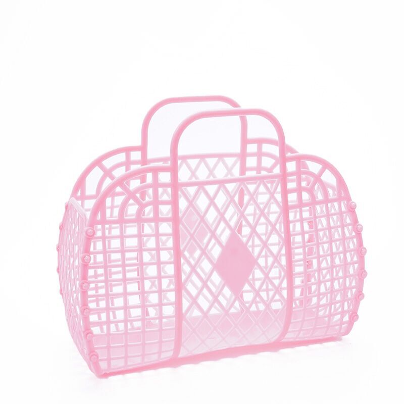 (Pre Order)Portable Hand Woven Plastic Basket