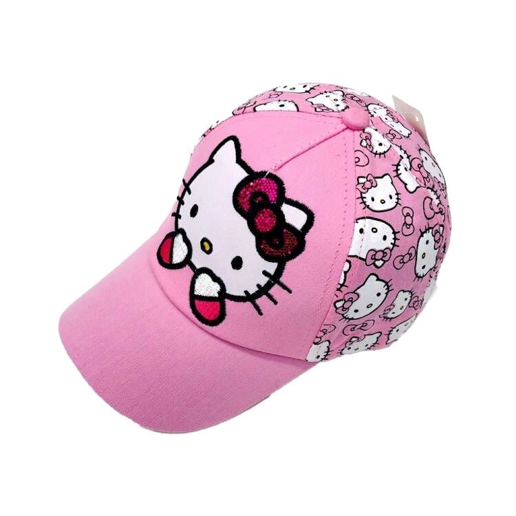 (Pre Order)Kids Pink Cartoon Embroidered Baseball Cap