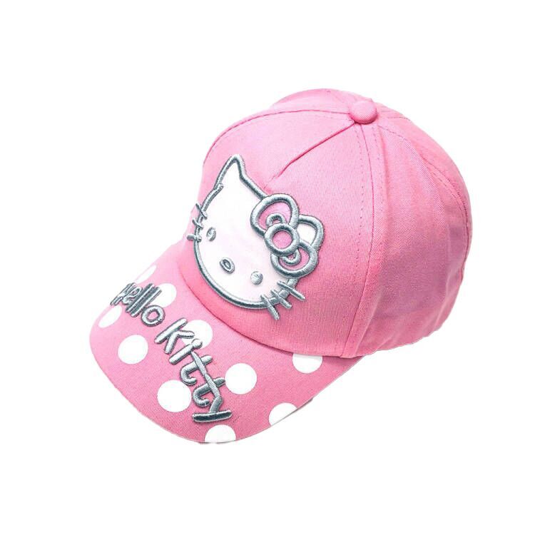 (Pre Order)Kids Pink Cartoon Embroidered Baseball Cap