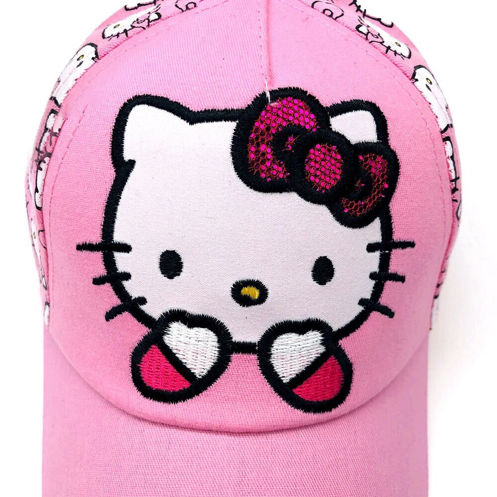 (Pre Order)Kids Pink Cartoon Embroidered Baseball Cap