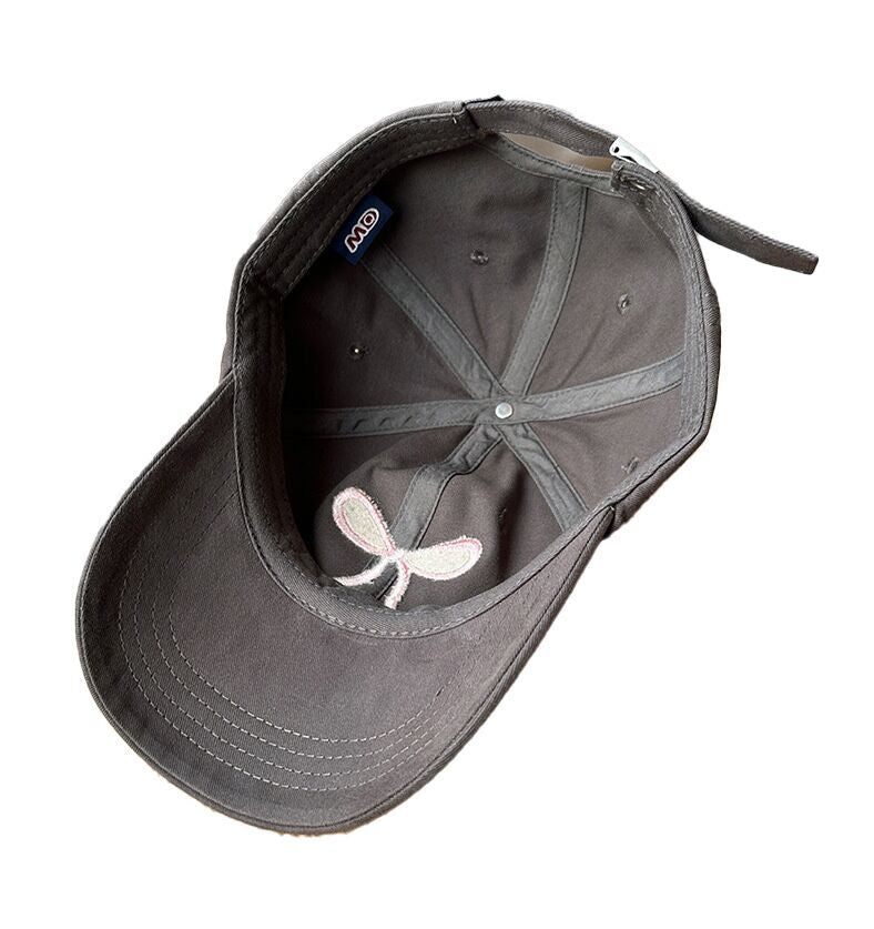 (Pre Order)Adults Bow Embroidery Baseball Cap