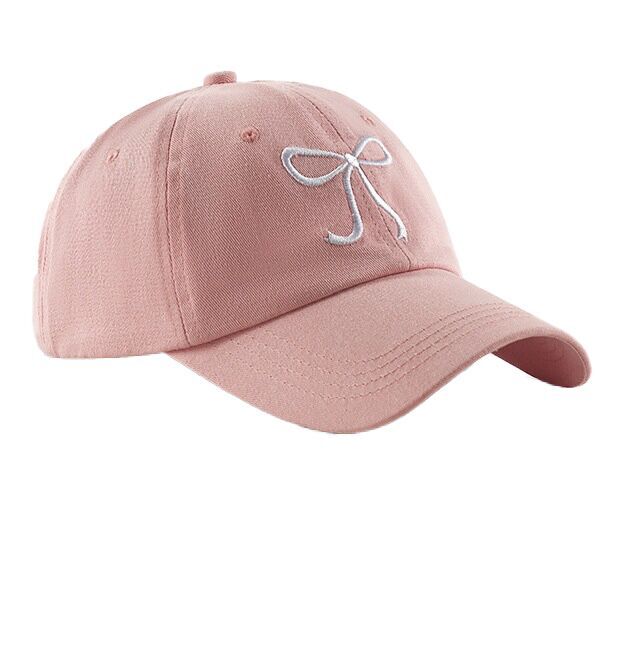 (Pre Order)Adults Bow Embroidery Baseball Cap