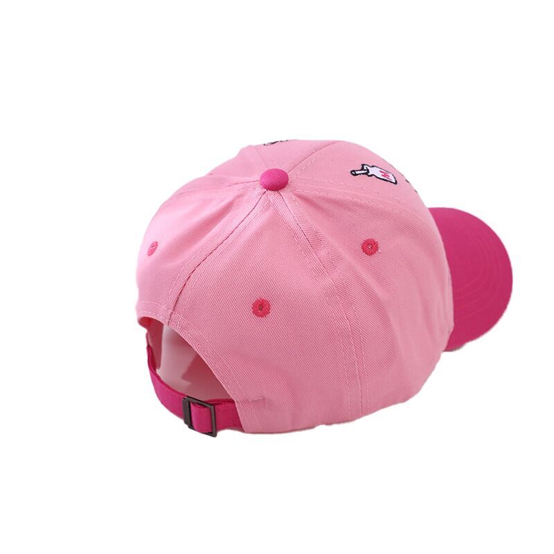 (Pre Order)Kids Pink Cartoon Embroidered Baseball Cap