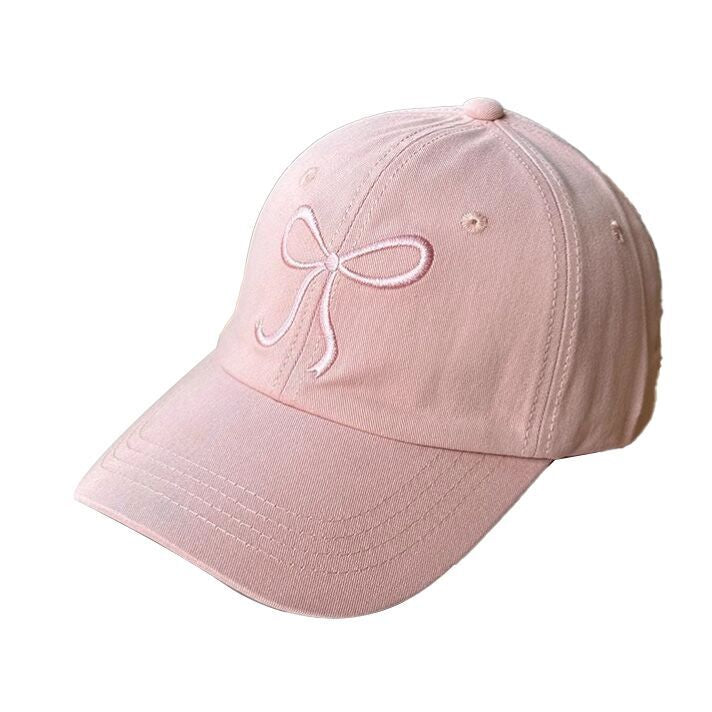 (Pre Order)Adults Bow Embroidery Baseball Cap